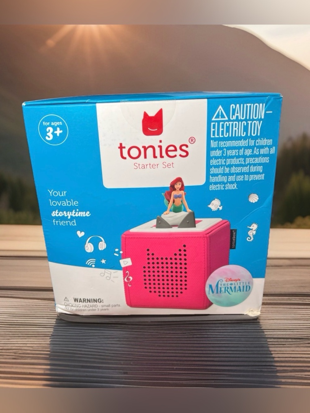 NIB Toniebox 1 Pink Starter Set - The Little Mermaid Tonies Character - Sealed